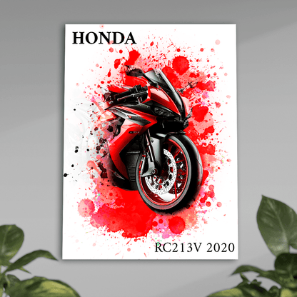 Wymarzony motocykl - plakat, spersonalizowany prezent dla motocyklisty - idamell.com