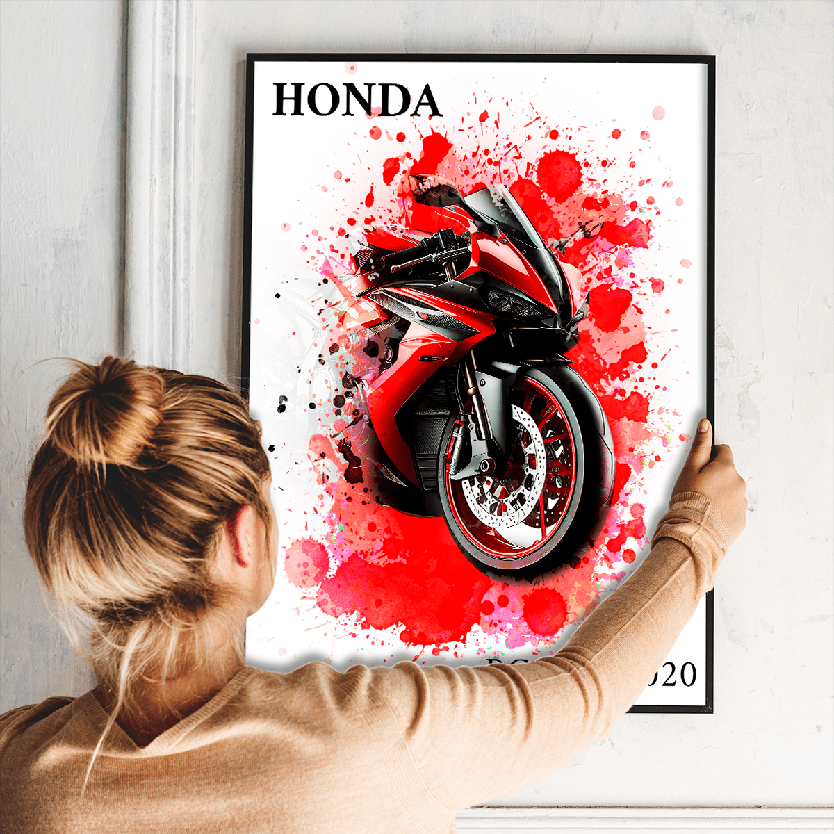 Wymarzony motocykl - plakat, spersonalizowany prezent dla motocyklisty - idamell.com