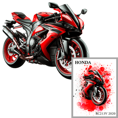 Wymarzony motocykl - plakat, spersonalizowany prezent dla motocyklisty - idamell.com