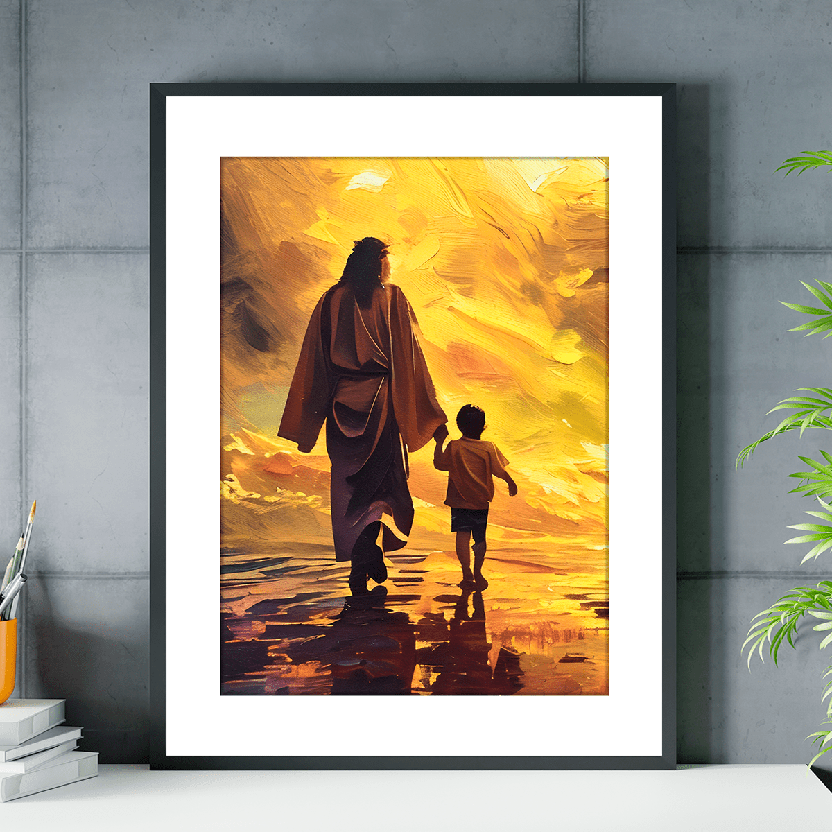 Z Jezusem Chrystusem - plakat, oryginalny prezent dla dziecka - idamell.com