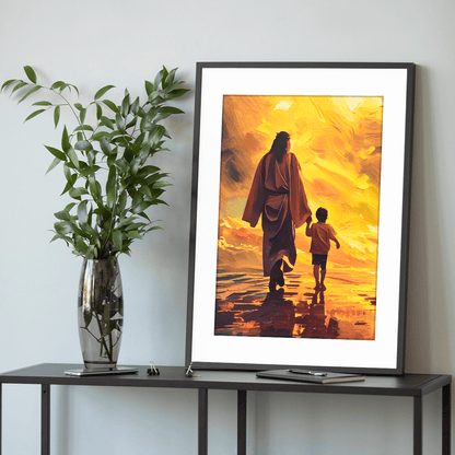 Z Jezusem Chrystusem - plakat, oryginalny prezent dla dziecka - idamell.com