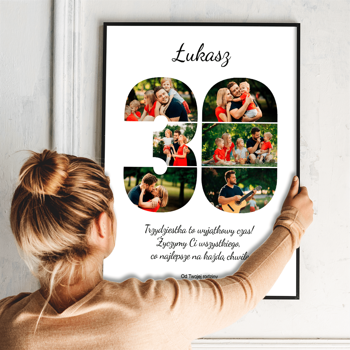 Z okazji 30 urodzin - plakat, spersonalizowany prezent dla niego - idamell.com