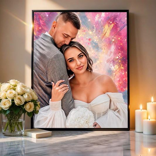 Z okazji ślubu - plakat, spersonalizowany prezent dla pary - idamell.com