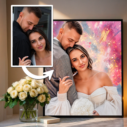 Z okazji ślubu - plakat, spersonalizowany prezent dla pary - idamell.com