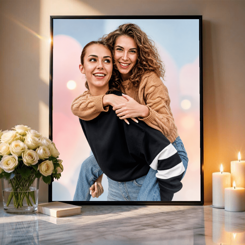 Z siostrą najlepiej - plakat, spersonalizowany prezent dla siostry - idamell.com