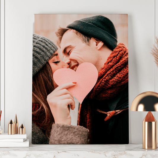Zakochani fotografia - druk na płótnie, spersonalizowany prezent dla niej - idamell.com