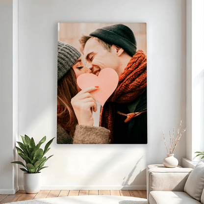 Zakochani fotografia - druk na płótnie, spersonalizowany prezent dla niej - idamell.com