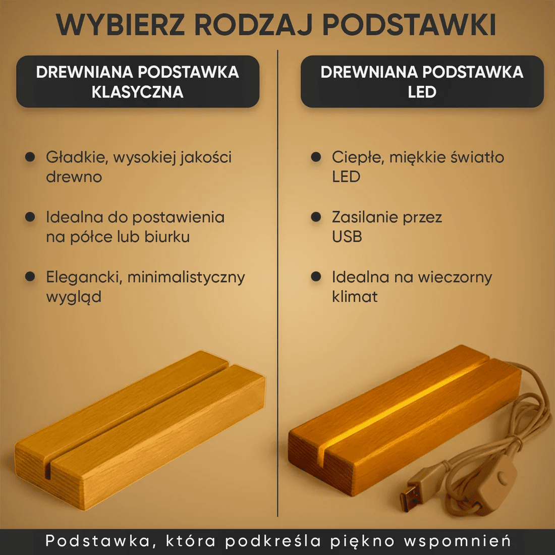 Zakochani o zachodzie słońca - Druk na szkle, spersonalizowany prezent - idamell.com