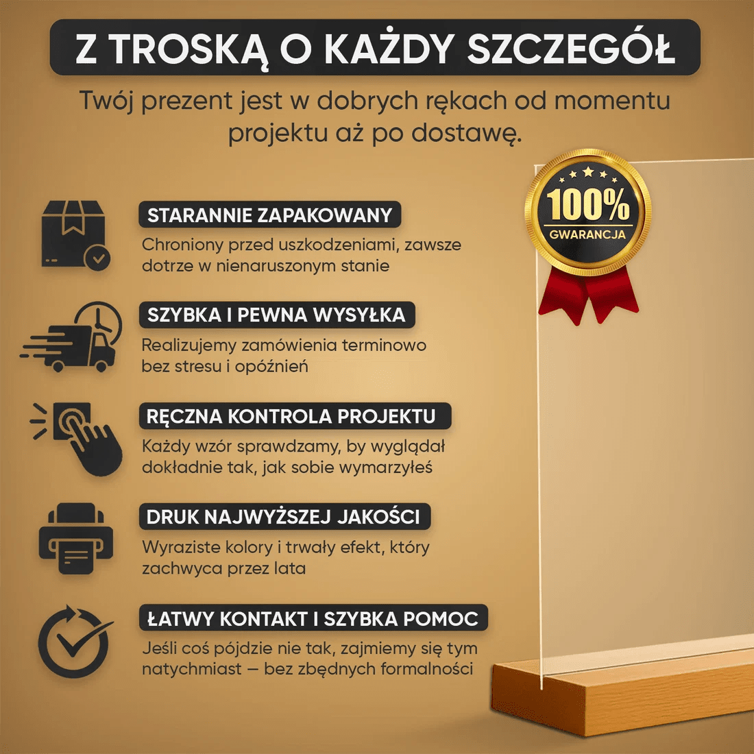 Zakochani o zachodzie słońca - Druk na szkle, spersonalizowany prezent - idamell.com