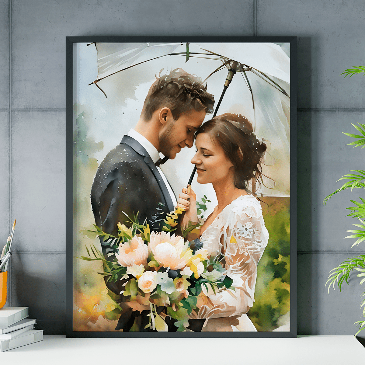 Zakochani - plakat, spersonalizowany prezent dla pary - idamell.com