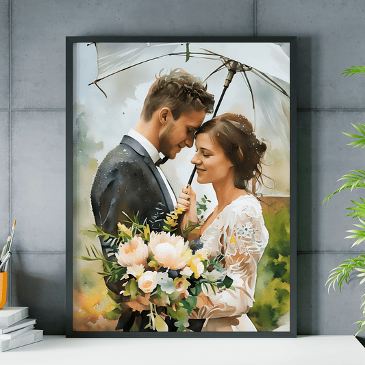 Zakochani - plakat, spersonalizowany prezent dla pary - idamell.com