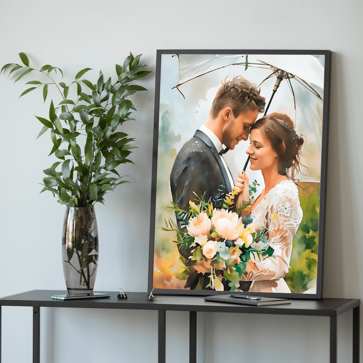 Zakochani - plakat, spersonalizowany prezent dla pary - idamell.com