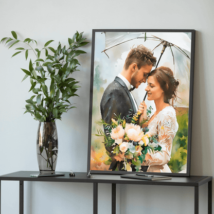 Zakochani - plakat, spersonalizowany prezent dla pary - idamell.com