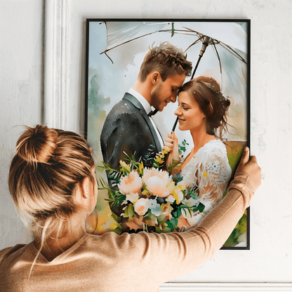 Zakochani - plakat, spersonalizowany prezent dla pary - idamell.com