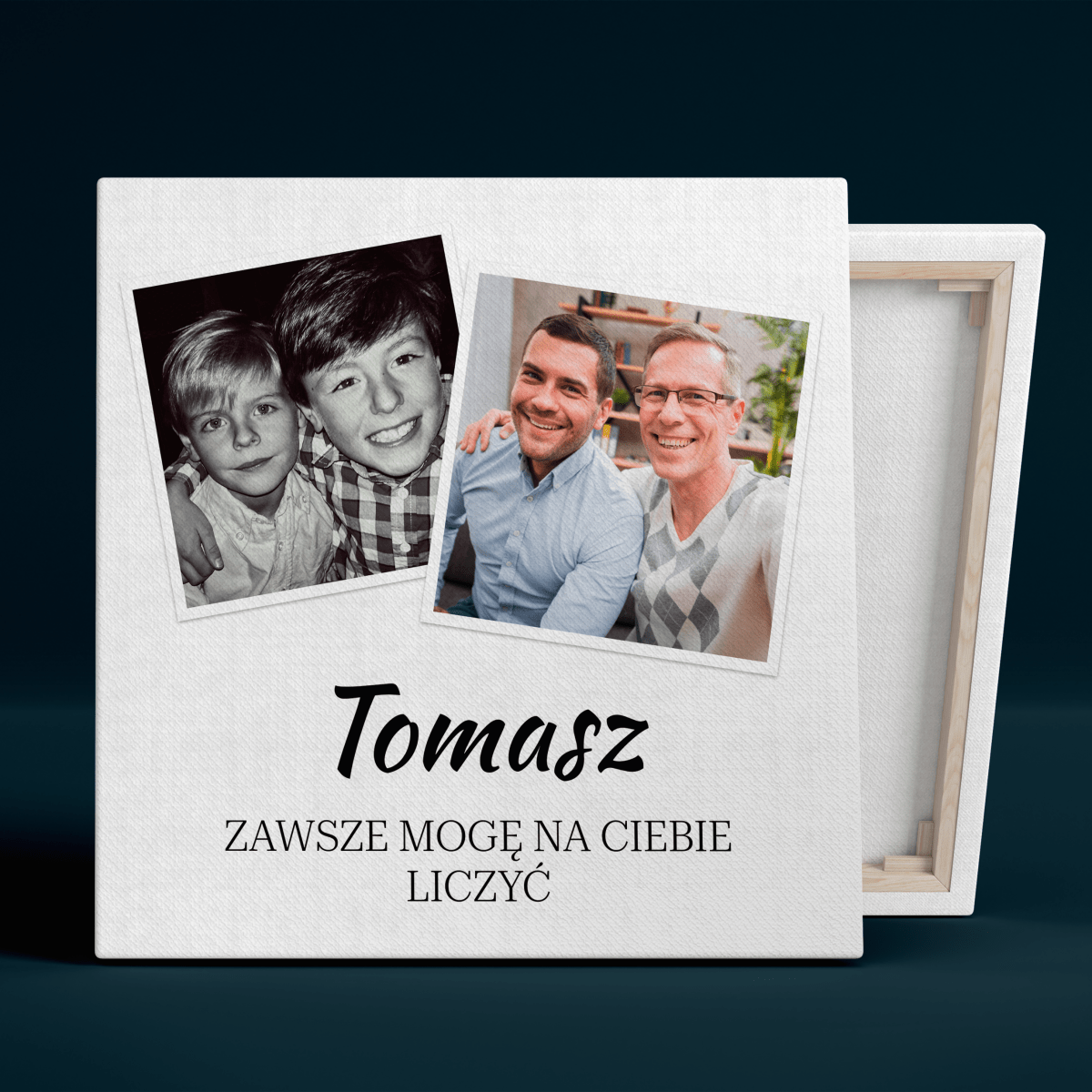 Zawsze mogę na Ciebie liczyć - druk na płótnie, spersonalizowany prezent dla brata - idamell.com