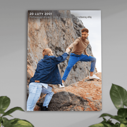 Zdjęcie braci + napis - plakat, spersonalizowany prezent dla brata - idamell.com