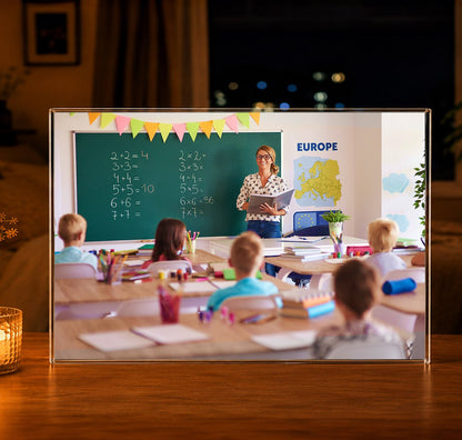 Zdjęcie dla nauczyciela - Druk na szkle, spersonalizowany prezent dla nauczyciela - idamell.com