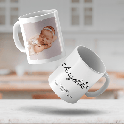 Zdjęcie dziecka + napis - Kubek z nadrukiem, spersonalizowany prezent dla dziecka - idamell.com