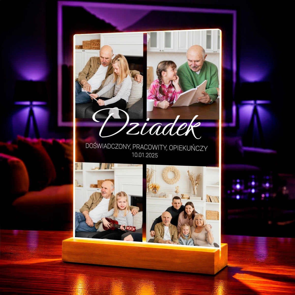 Zdjęcie na szkle akrylowym Cztery prezent dla dziadka - idamell.com