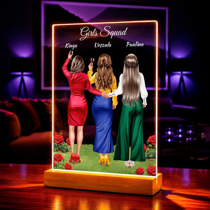 Zdjęcie na szkle akrylowym Girls squad Clipart prezent dla kobiety - idamell.com