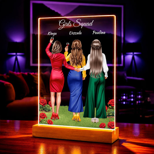 Zdjęcie na szkle akrylowym Girls squad Clipart prezent dla kobiety - idamell.com