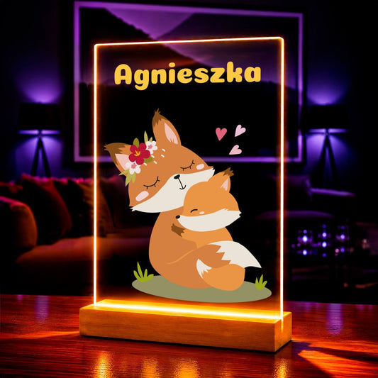 Zdjęcie na szkle akrylowym imię i grafika prezent dla noworodka - idamell.com