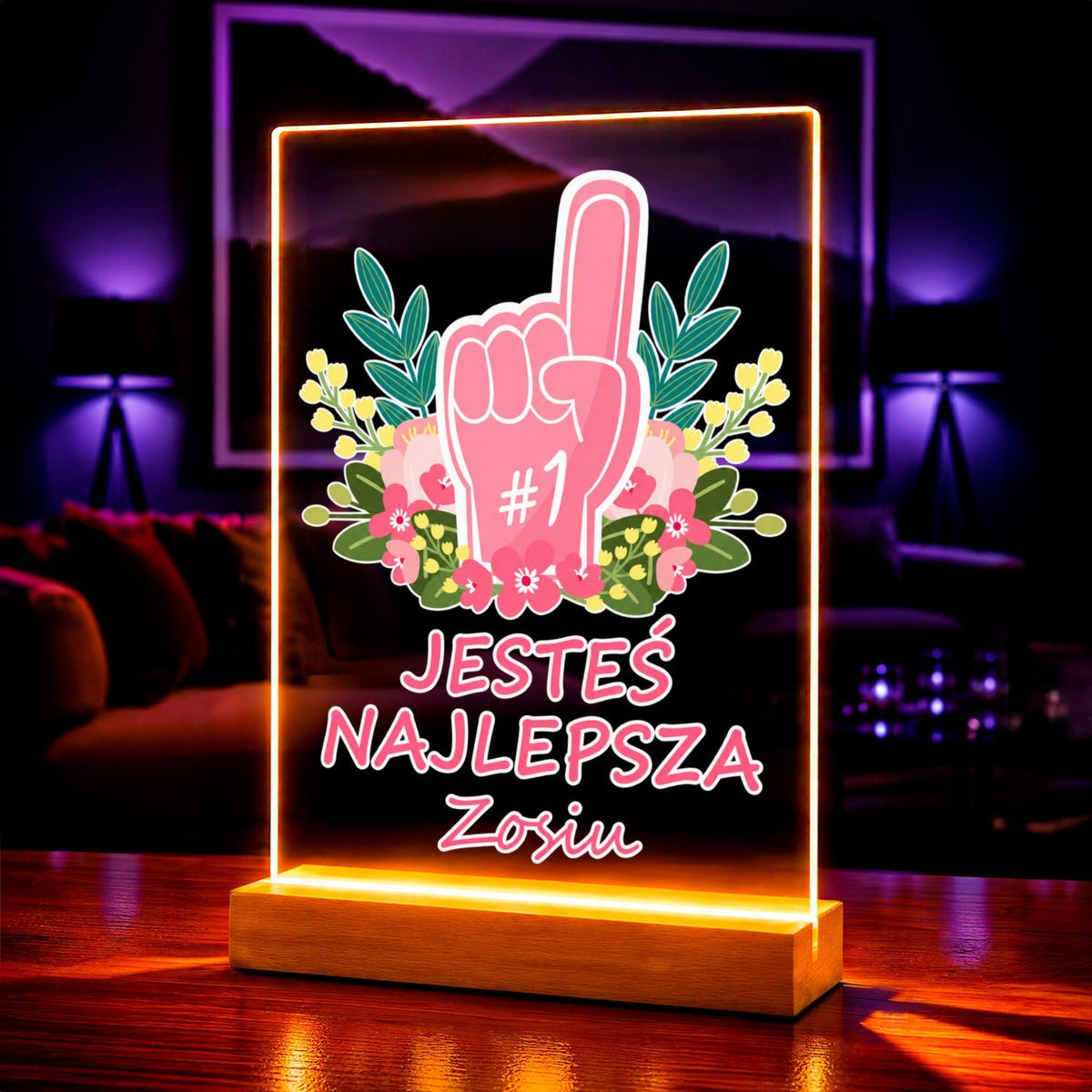 Zdjęcie na szkle akrylowym jesteś najlepsza prezent dla kobiety - idamell.com