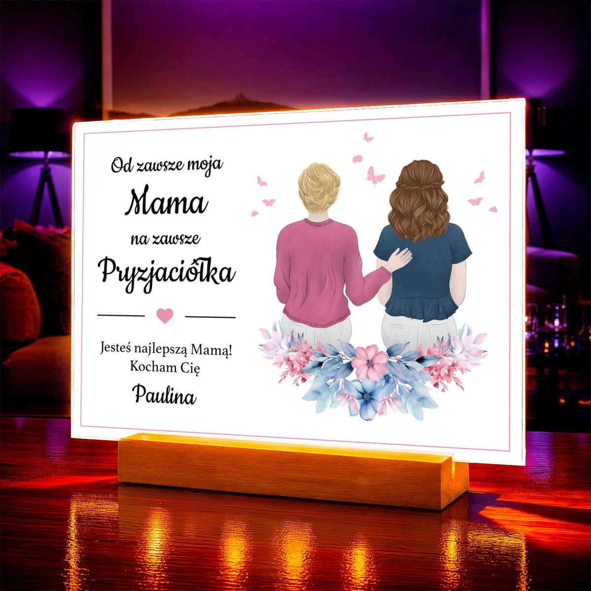 Zdjęcie na szkle akrylowym kadr z bliska prezent dla mamy - idamell.com