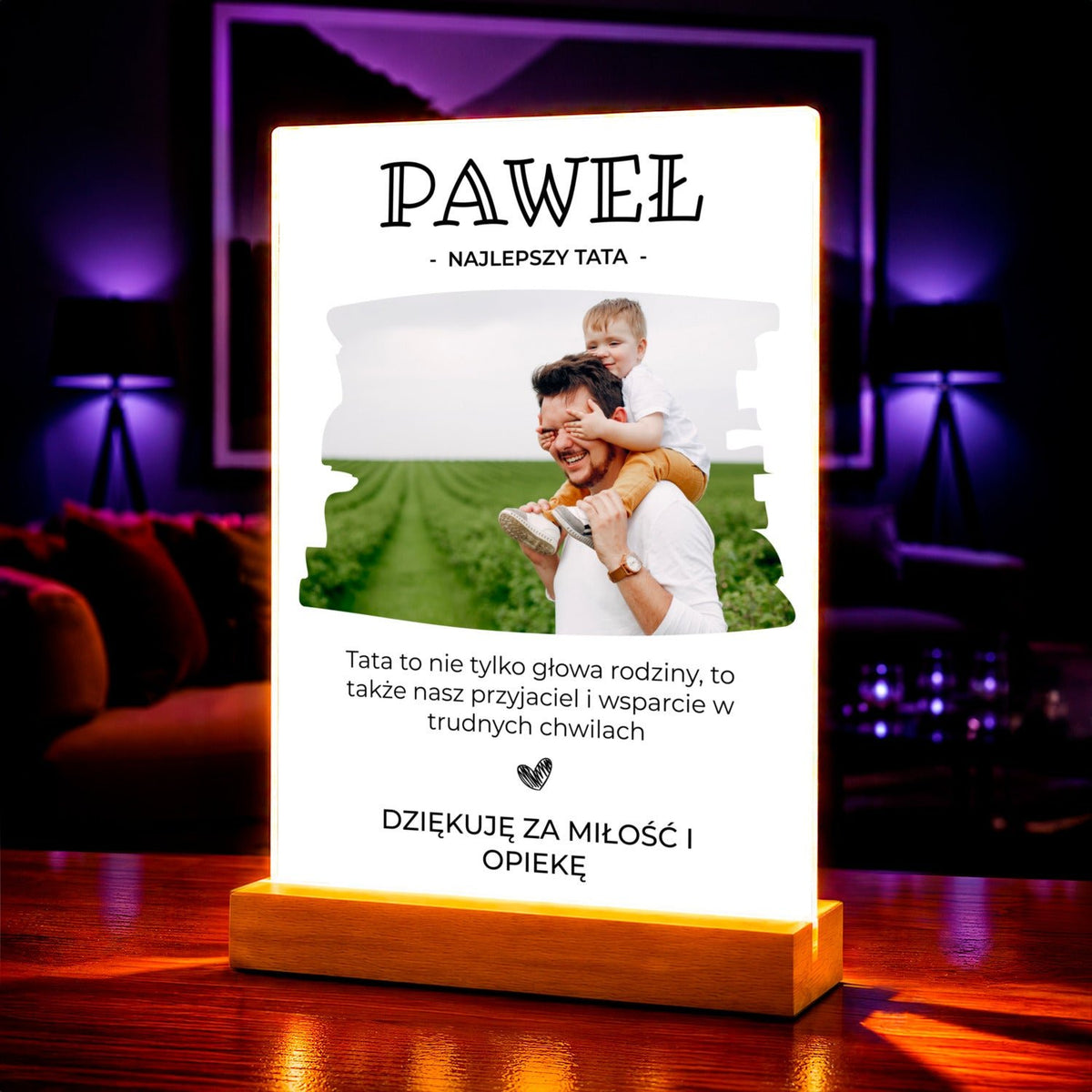 Zdjęcie na szkle akrylowym kadr z wakacji prezent dla taty - idamell.com
