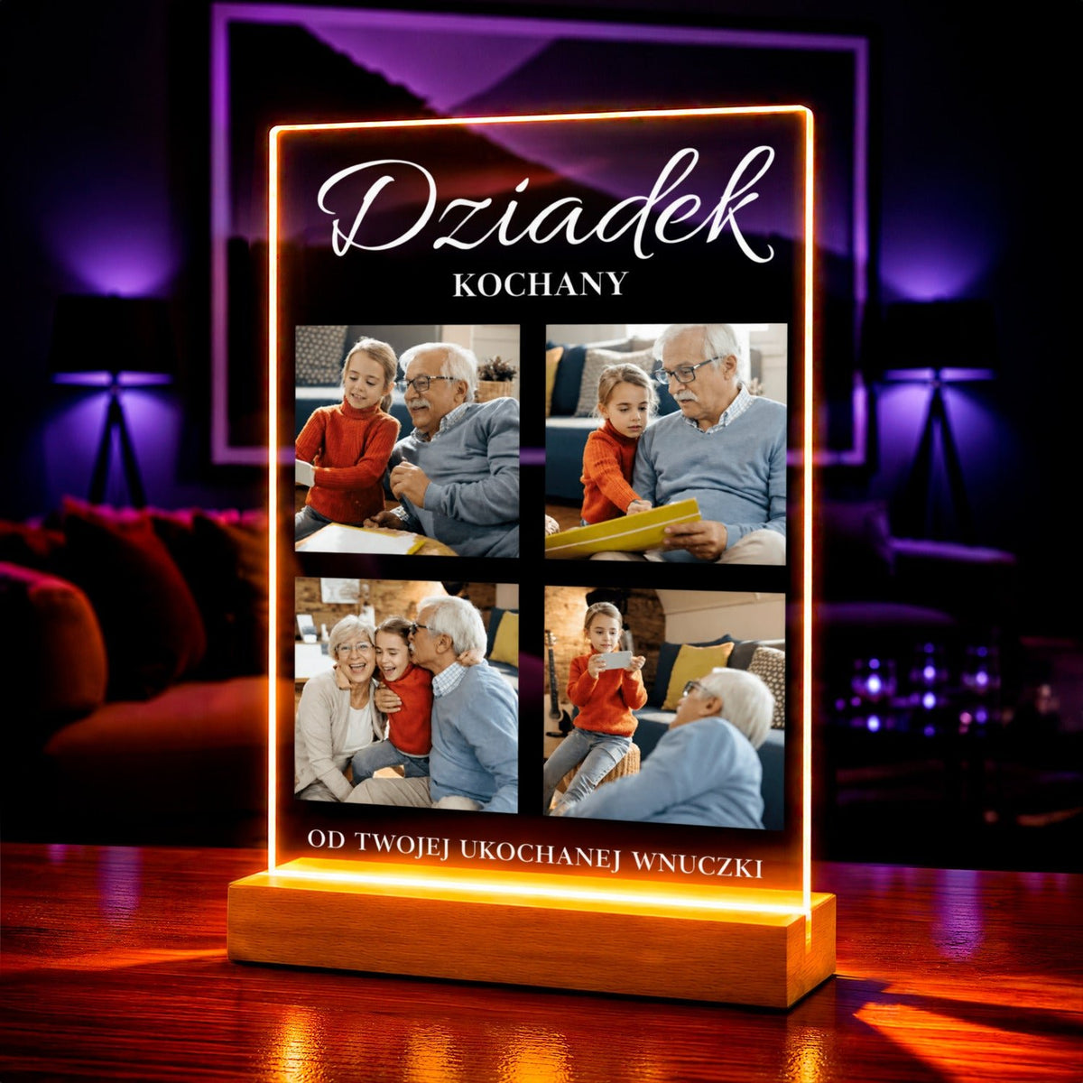 Zdjęcie na szkle akrylowym Kochany dziadek — prezent dla dziadka - idamell.com