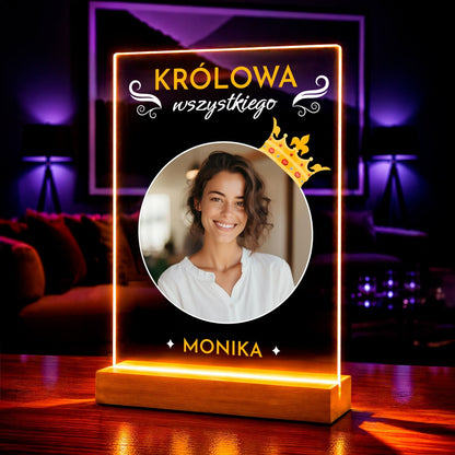 Zdjęcie na szkle akrylowym królowa domu prezent dla żony - idamell.com