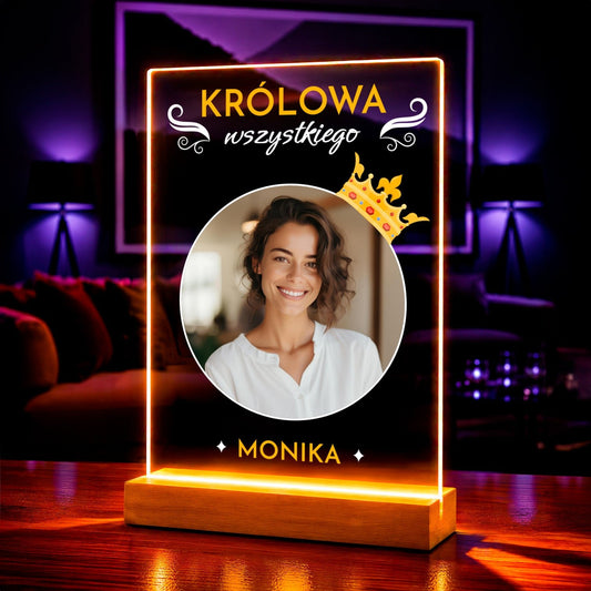 Zdjęcie na szkle akrylowym królowa domu prezent dla żony - idamell.com