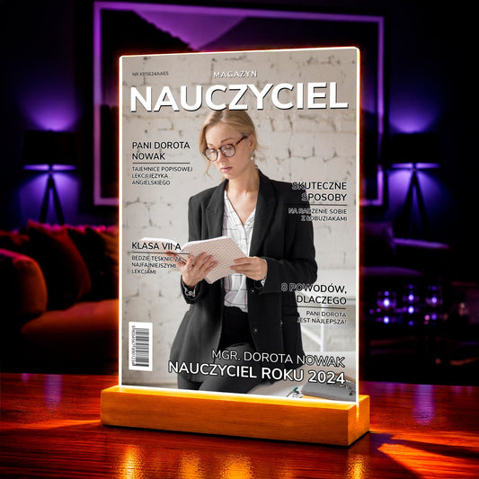 Zdjęcie na szkle akrylowym Magazyn prezent dla nauczyciela - idamell.com