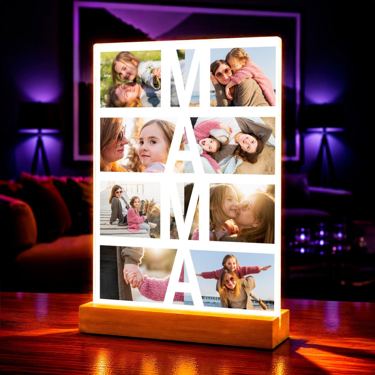 Zdjęcie na szkle akrylowym Mama fotokolaż prezent dla mamy - idamell.com