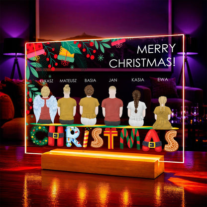 Zdjęcie na szkle akrylowym Merry Christmas prezent na święta - idamell.com
