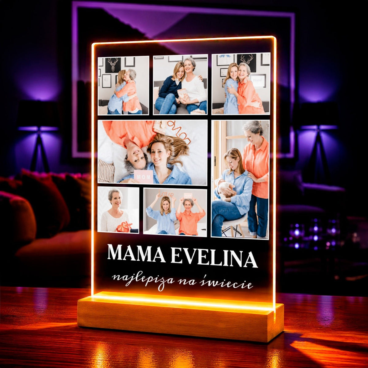 Zdjęcie na szkle akrylowym najlepsza mama prezent dla mamy - idamell.com