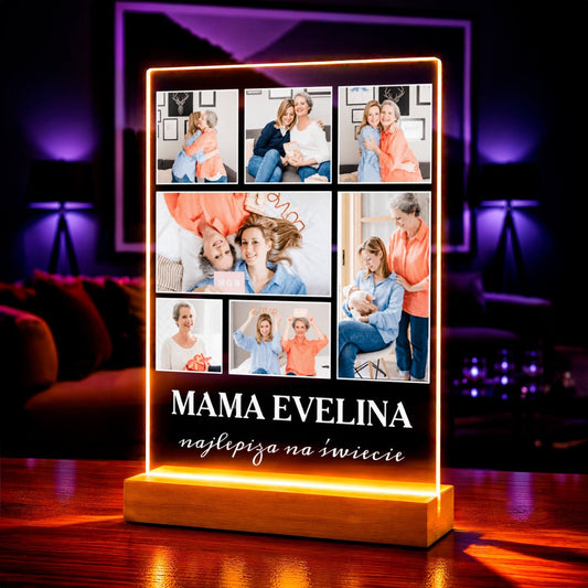 Zdjęcie na szkle akrylowym najlepsza mama prezent dla mamy - idamell.com