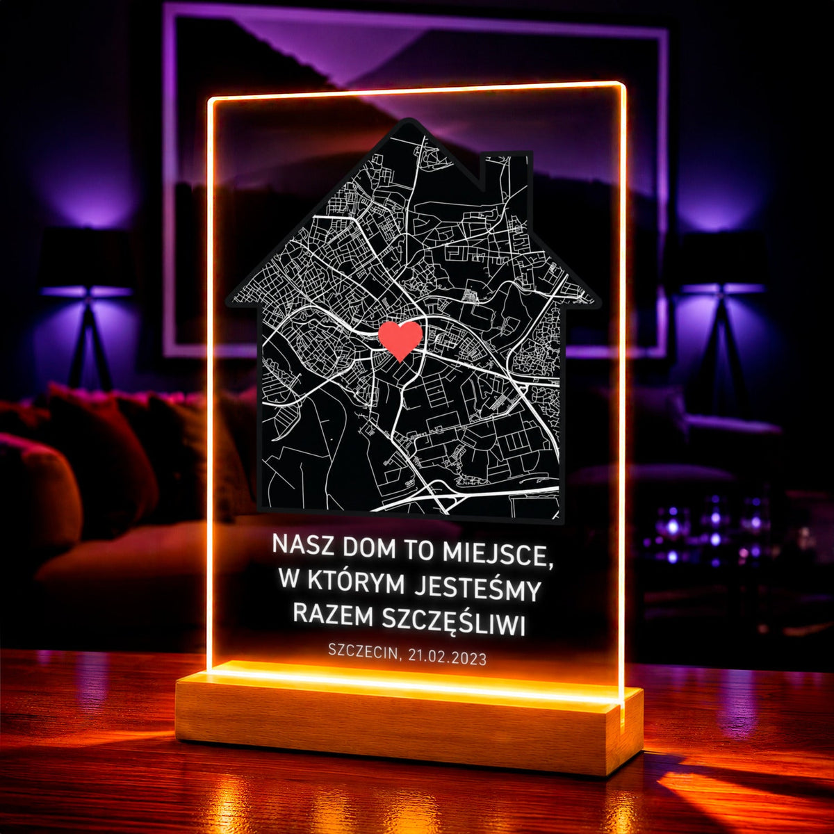 Zdjęcie na szkle akrylowym najlepsze miejsce prezent dla rodziców - idamell.com