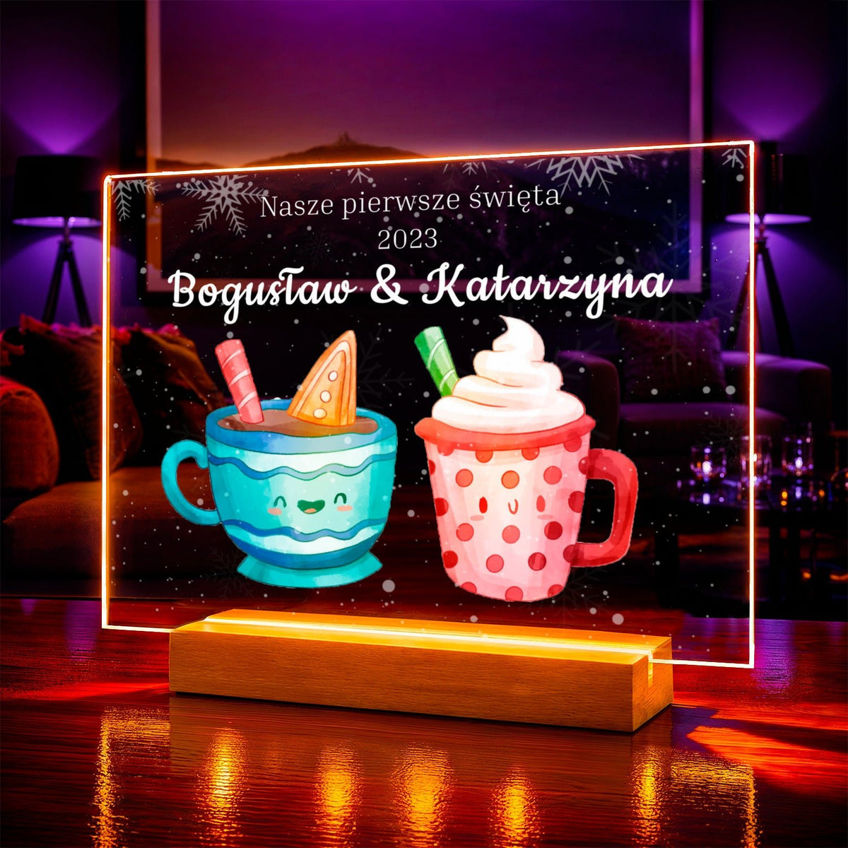 Zdjęcie na szkle akrylowym nasz grudzień prezent na święta - idamell.com