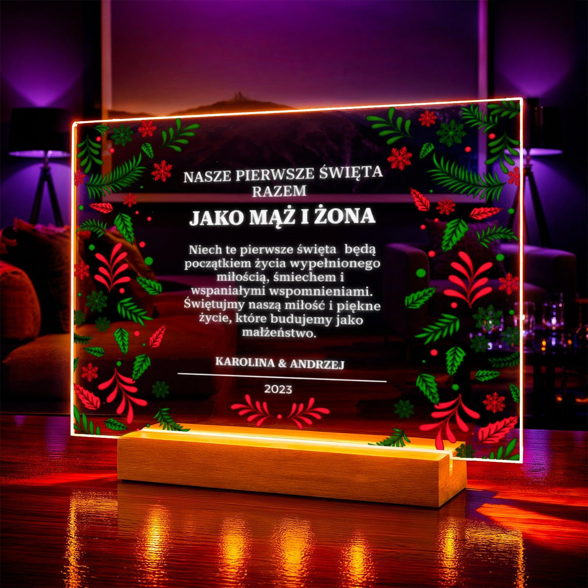 Zdjęcie na szkle akrylowym pierwsza gwiazdka prezent na święta - idamell.com
