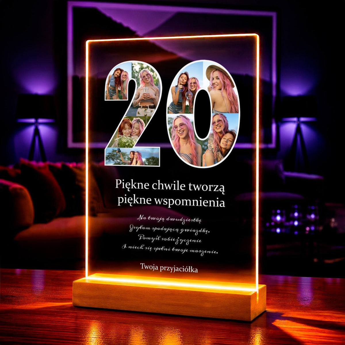 Zdjęcie na szkle akrylowym rodzinny kadr prezent na urodziny - idamell.com