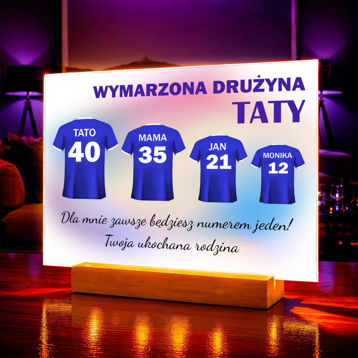 Zdjęcie na szkle akrylowym w ciepłych barwach prezent dla taty - idamell.com