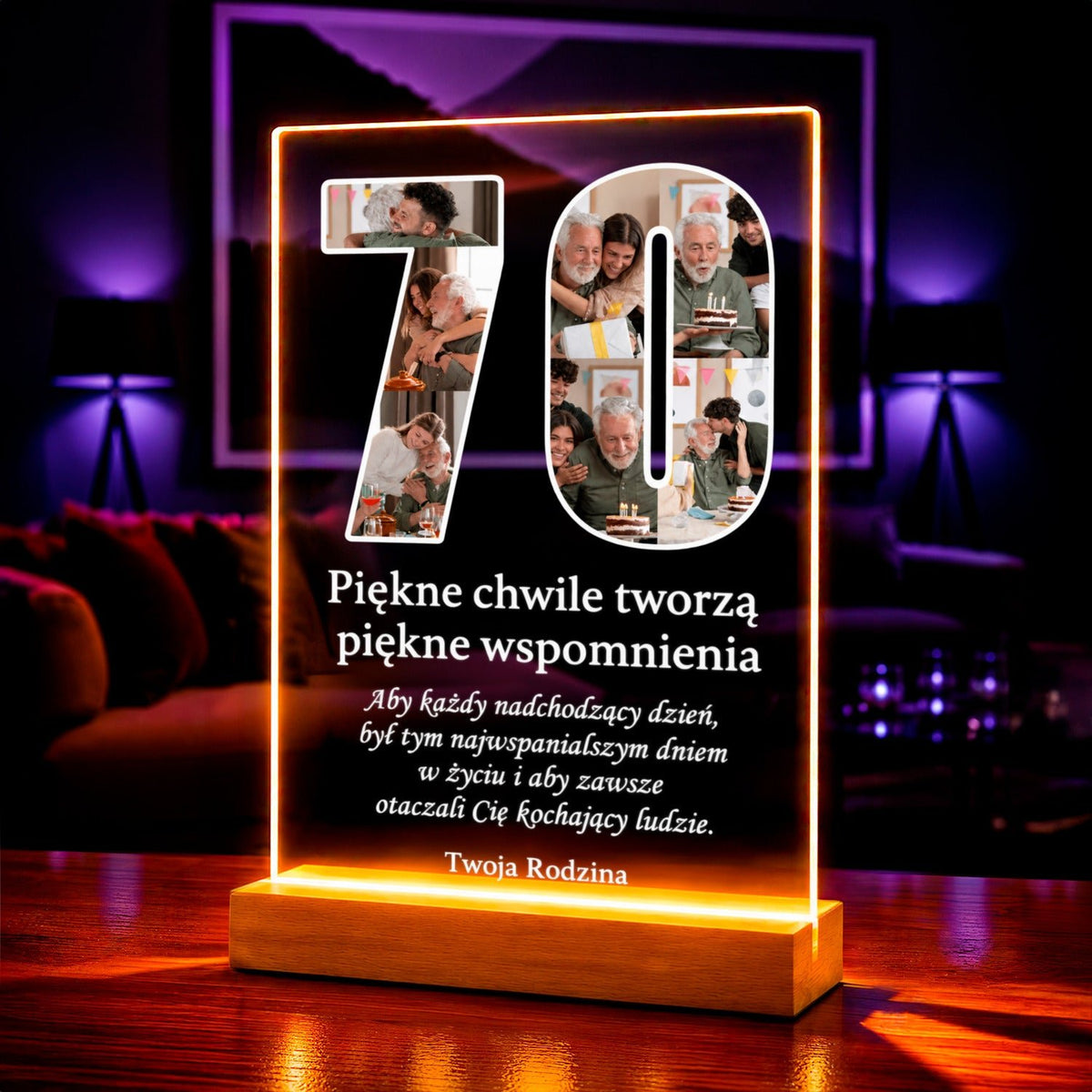 Zdjęcie na szkle akrylowym w prostej oprawie prezent na urodziny - idamell.com