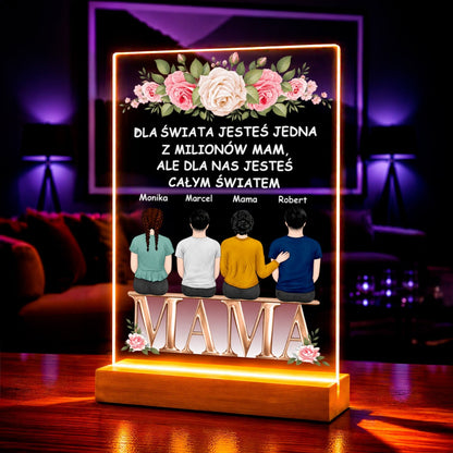 Zdjęcie na szkle akrylowym wyjątkowa mama prezent dla mamy - idamell.com