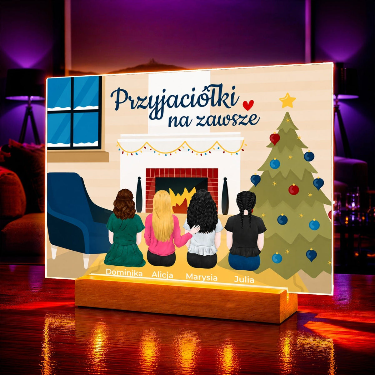Zdjęcie na szkle akrylowym z cytatem prezent dla przyjaciółki - idamell.com