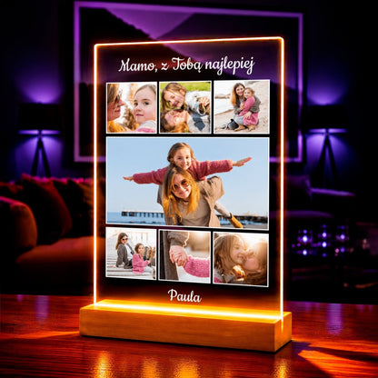 Zdjęcie na szkle akrylowym z Tobą najlepiej prezent dla mamy - idamell.com