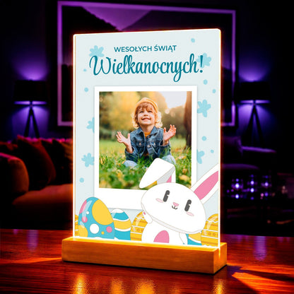 Zdjęcie na szkle akrylowym z życzeniami prezent na wielkanoc - idamell.com