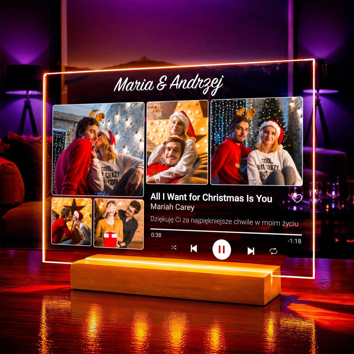 Zdjęcie na szkle akrylowym Zimowe prezent na święta - idamell.com