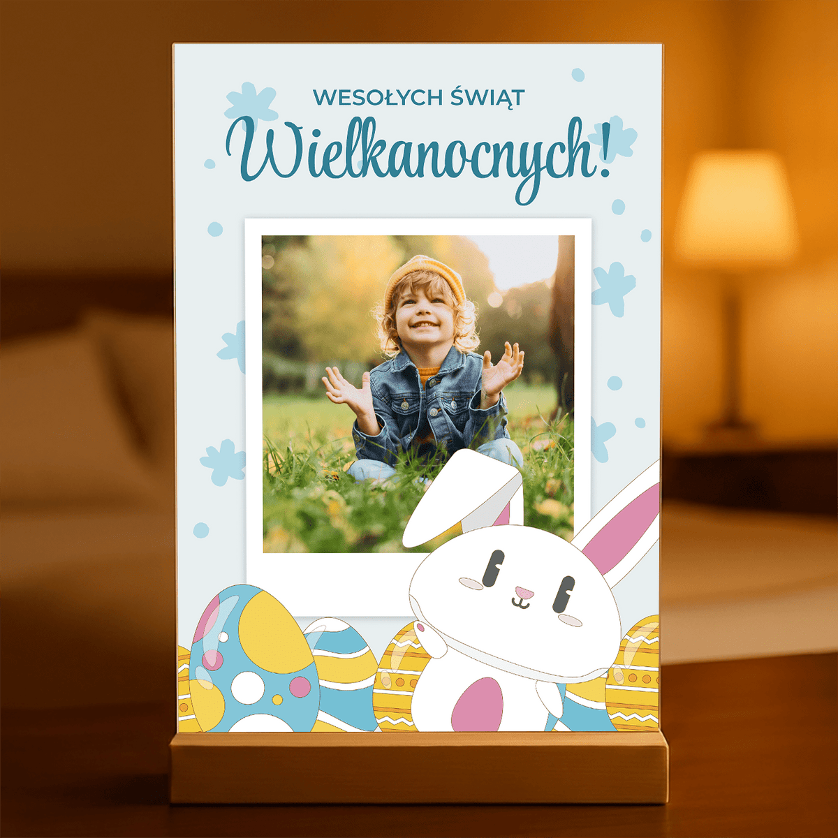 Zdjęcie wielkanocne - Druk na szkle, spersonalizowany prezent dla dziecka - idamell.com