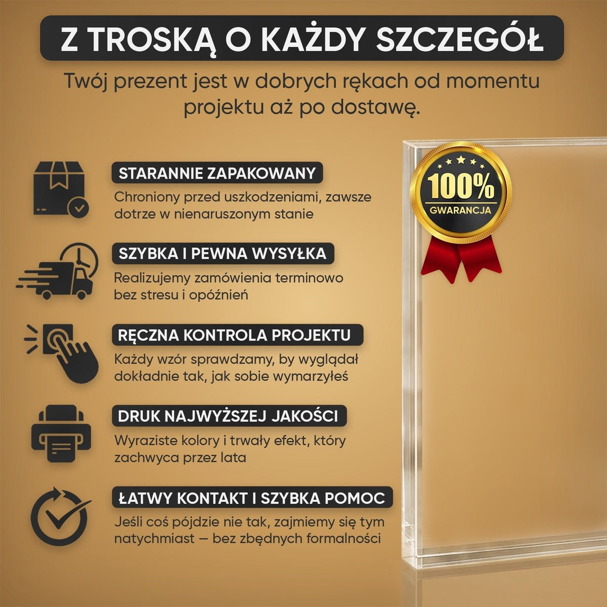 Zdjęcie z ukochaną babcią - Druk na szkle, spersonalizowany prezent dla babci - idamell.com
